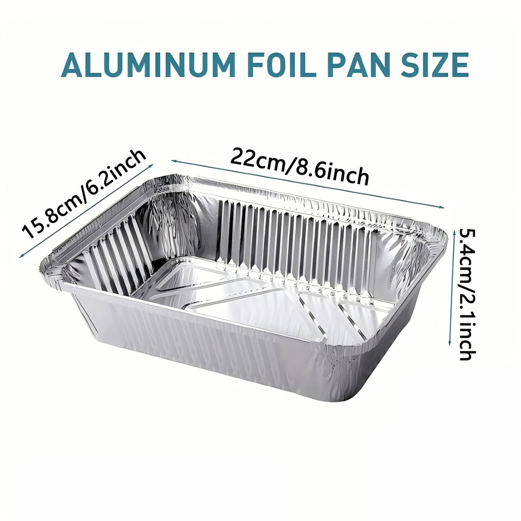 Heavy-Duty Disposable Aluminum Foil Pans with Clear Lids