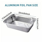 Heavy-Duty Disposable Aluminum Foil Pans with Clear Lids