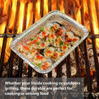 Heavy-Duty Disposable Aluminum Foil Pans with Clear Lids