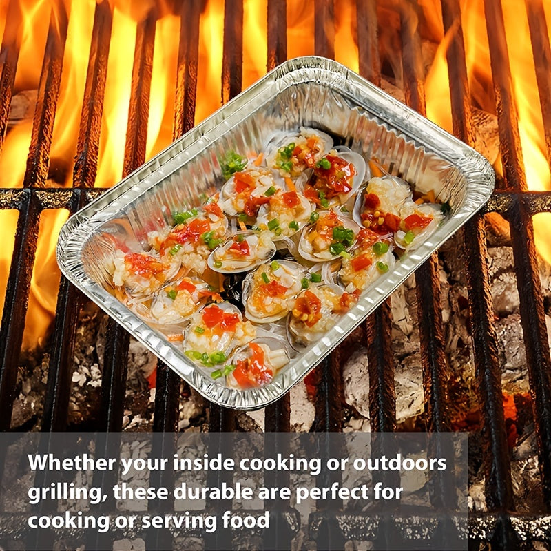 Heavy-Duty Disposable Aluminum Foil Pans with Clear Lids