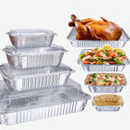Heavy-Duty Disposable Aluminum Foil Pans with Clear Lids