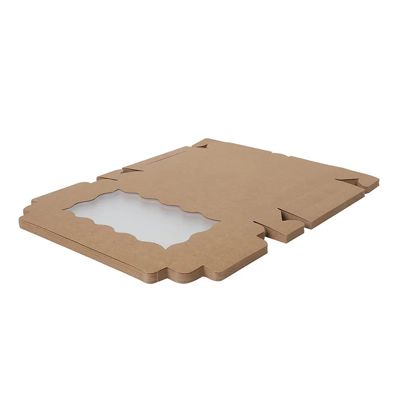 5-20pcs Gift Boxes With Window Birthday Party Chocolate Candy Cookie Gift Packaging Wedding Supplies Baby Shower Christmas Decor