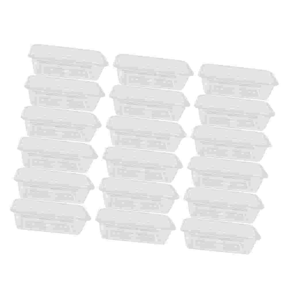 50pcs Transparent Fruit Carry Out Box Disposable Salad Meal Containers Food Storage Box Take Out Packing Box (500ml)