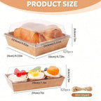 25/50pcs Ins minimalist sandwich packaging box pastry bread cake box Snow Meiniang Swiss roll packaging box