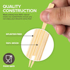 100/200/500Pcs Bamboo Appetizer Forks, 3.5-Inch Disposable Bamboo Forks for Charcuterie, Cocktail Forks for Party Wedding