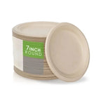 Paper Plates 9/7/6 Inches Disposable Plates For Party 100% Compostable Plate Microwavable Paper Plate Bulk 50PCS 150PCS