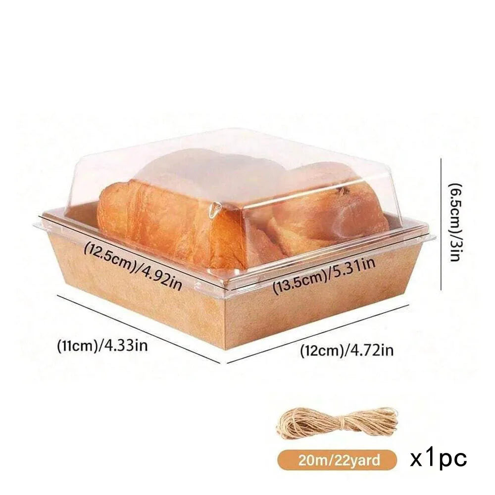25/50pcs Ins minimalist sandwich packaging box pastry bread cake box Snow Meiniang Swiss roll packaging box