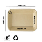 Bamboo pulp Disposable Plate Thickened Rectangle Paper Trays Barbecue Fried Chicken Party Tableware Market Snacks Paper Plate
