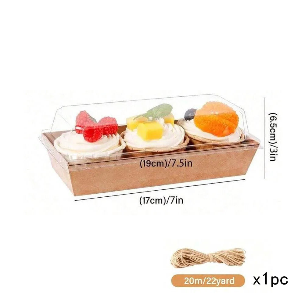 25/50pcs Ins minimalist sandwich packaging box pastry bread cake box Snow Meiniang Swiss roll packaging box