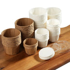 100/200pcs Disposable Paper Leak-proof Food Dipping Cup 0.75/1/2 oz Cup Suitable For Medicine Dispensing Supermarket Tasting Cup