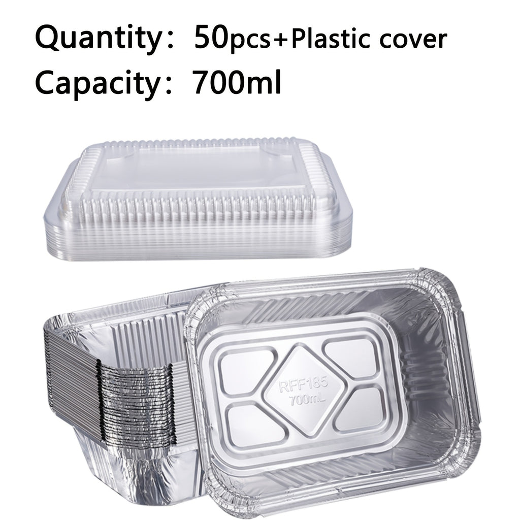Heavy-Duty Disposable Aluminum Foil Pans with Clear Lids